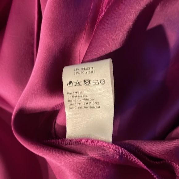Nanushka Satin Wrap Dress S – Fuchsia Pink EUC, Elegant Belted Silhouette - Picture 12 of 12